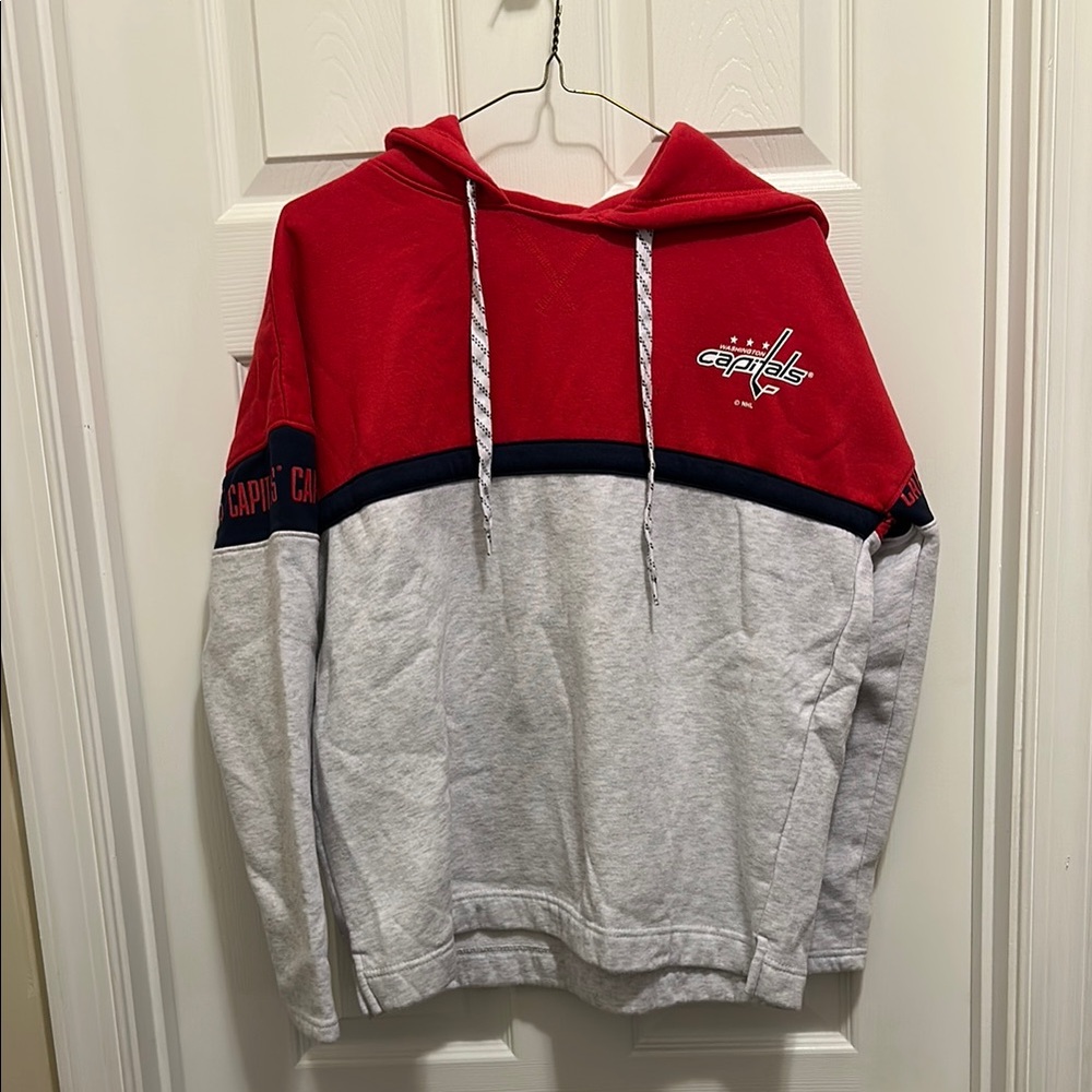 NHL Red and Gray Sporty Sweatshirt Hoodie